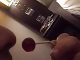 Delicious Lollypop fucking her ass arse hole and tasting it!